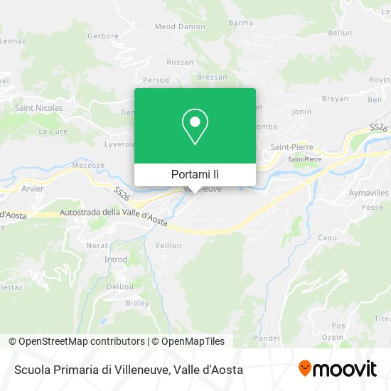 Mappa Scuola Primaria di Villeneuve