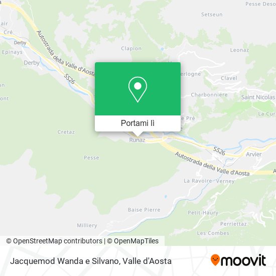 Mappa Jacquemod Wanda e Silvano