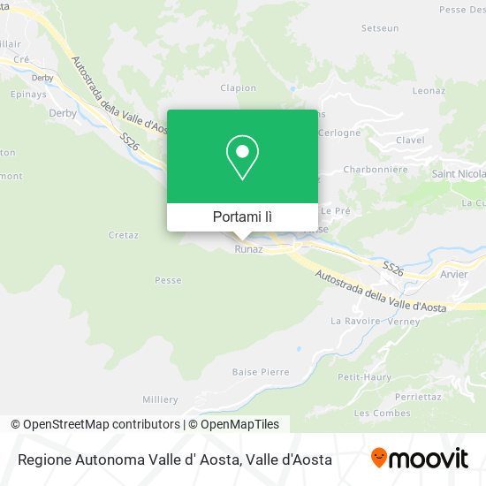 Mappa Regione Autonoma Valle d' Aosta