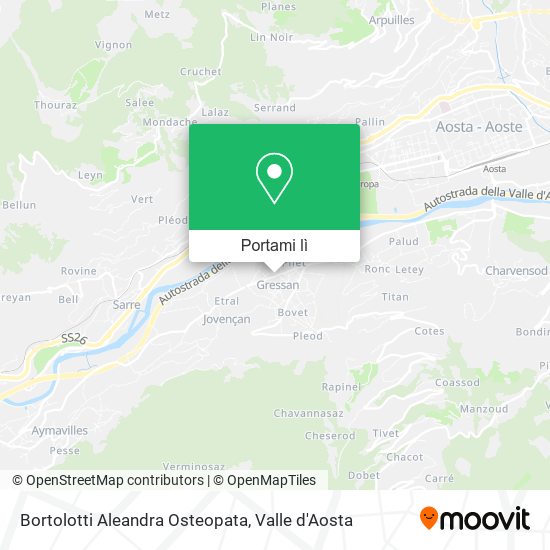 Mappa Bortolotti Aleandra Osteopata