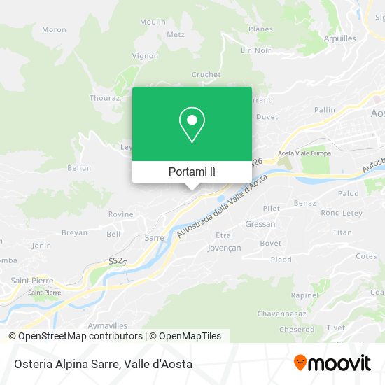 Mappa Osteria Alpina Sarre