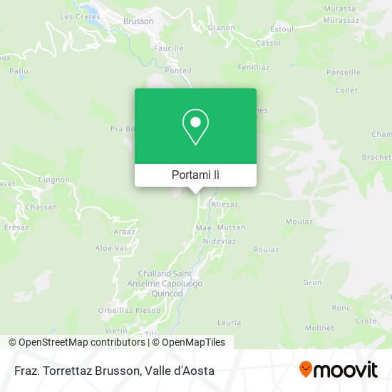 Mappa Fraz. Torrettaz Brusson