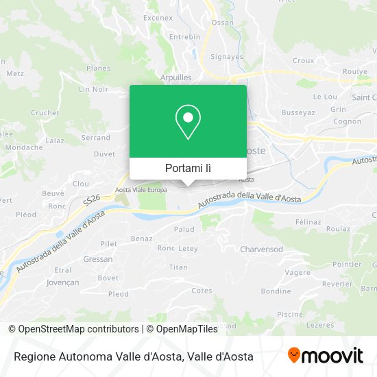 Mappa Regione Autonoma Valle d'Aosta