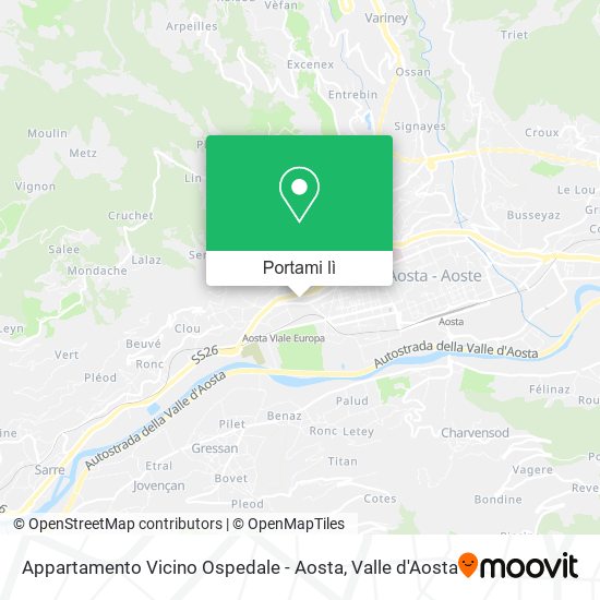 Mappa Appartamento Vicino Ospedale - Aosta