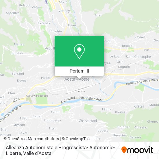 Mappa Alleanza Autonomista e Progressista- Autonomie-Liberte