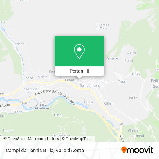 Mappa Campi da Tennis Billia