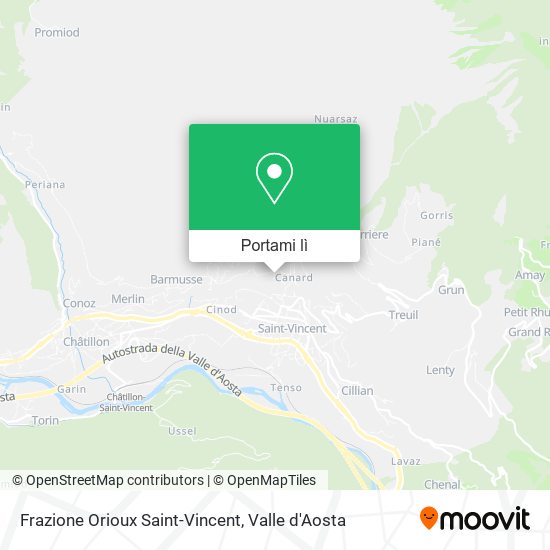 Mappa Frazione Orioux Saint-Vincent