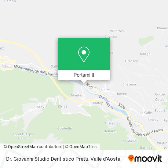 Mappa Dr. Giovanni Studio Dentistico Pretti