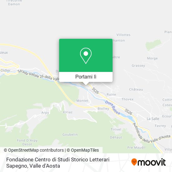 Mappa Fondazione Centro di Studi Storico Letterari Sapegno