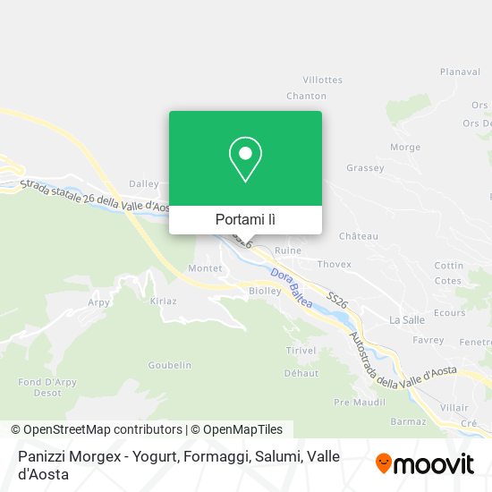 Mappa Panizzi Morgex - Yogurt, Formaggi, Salumi