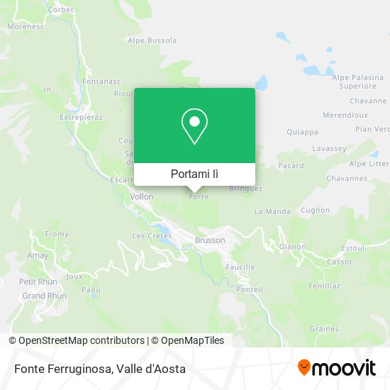 Mappa Fonte Ferruginosa