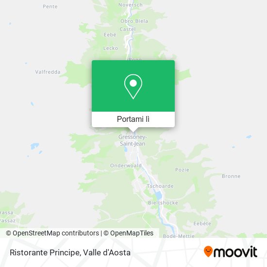 Mappa Ristorante Principe
