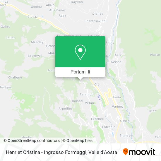 Mappa Henriet Cristina - Ingrosso Formaggi