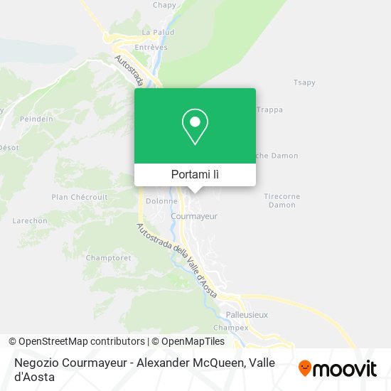 Mappa Negozio Courmayeur - Alexander McQueen