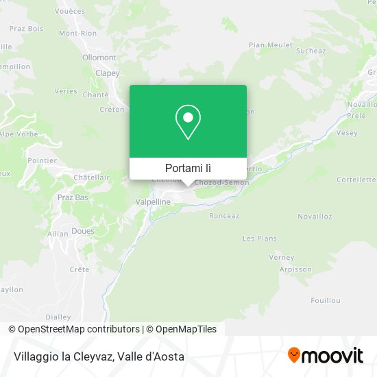 Mappa Villaggio la Cleyvaz