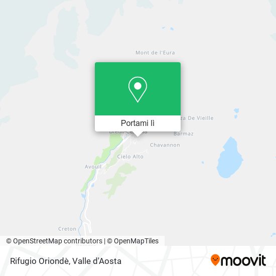 Mappa Rifugio Oriondè