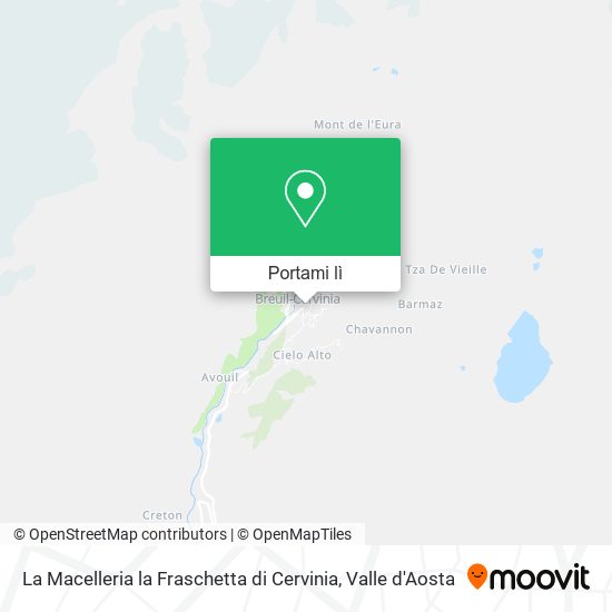 Mappa La Macelleria la Fraschetta di Cervinia