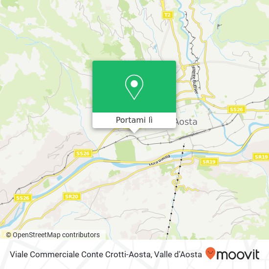 Mappa Viale Commerciale Conte Crotti-Aosta