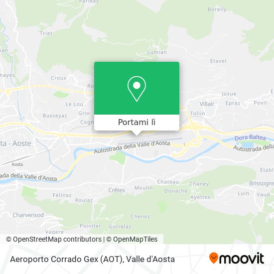 Mappa Aeroporto Corrado Gex (AOT)