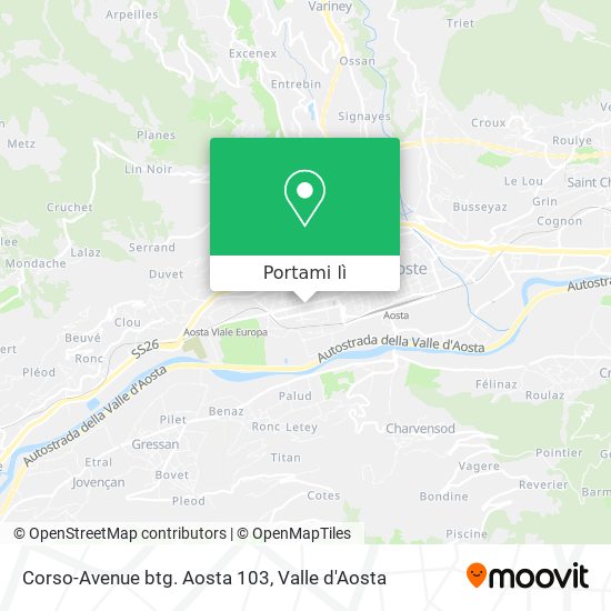Mappa Corso-Avenue btg. Aosta 103