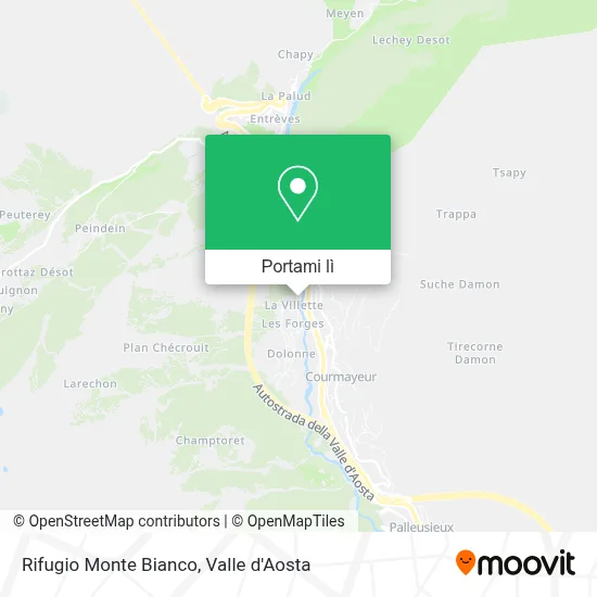 Mappa Rifugio Monte Bianco