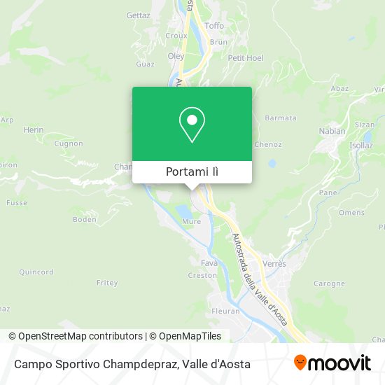 Mappa Campo Sportivo Champdepraz