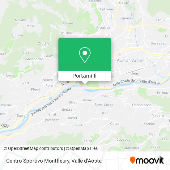 Mappa Centro Sportivo Montfleury