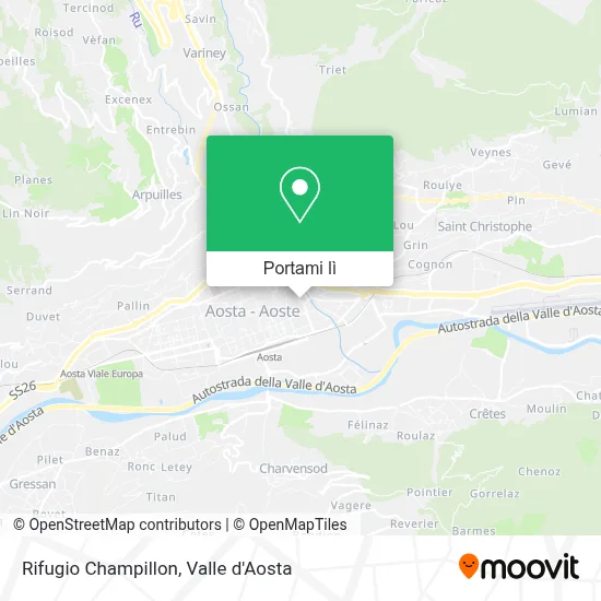 Mappa Rifugio Champillon