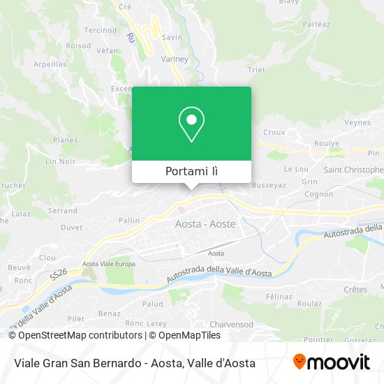 Mappa Viale Gran San Bernardo - Aosta