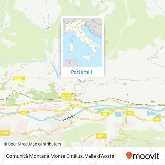 Mappa Comunità Montana Monte Emilius