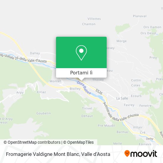 Mappa Fromagerie Valdigne Mont Blanc