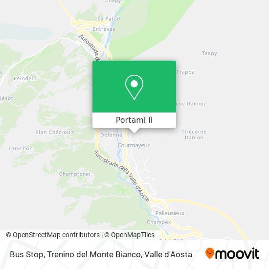 Mappa Bus Stop, Trenino del Monte Bianco