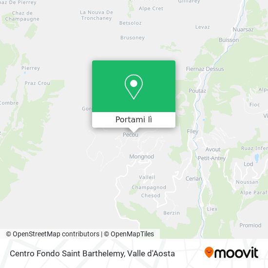 Mappa Centro Fondo Saint Barthelemy