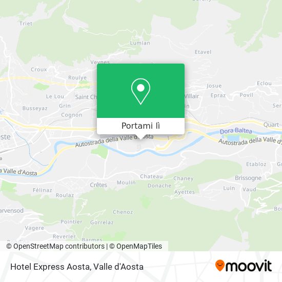 Mappa Hotel Express Aosta