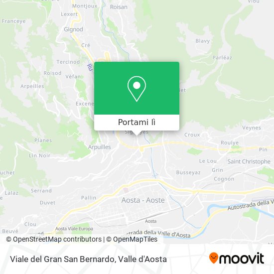 Mappa Viale del Gran San Bernardo
