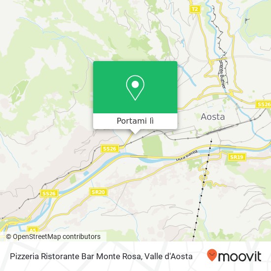 Mappa Pizzeria Ristorante Bar Monte Rosa, Via Montmayeur, 29 11100 Aosta