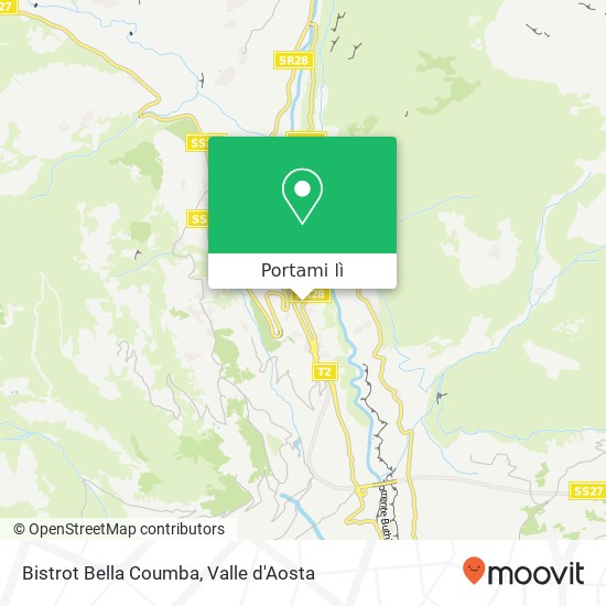 Mappa Bistrot Bella Coumba, Frazione Chez Roncoz 11010 Gignod