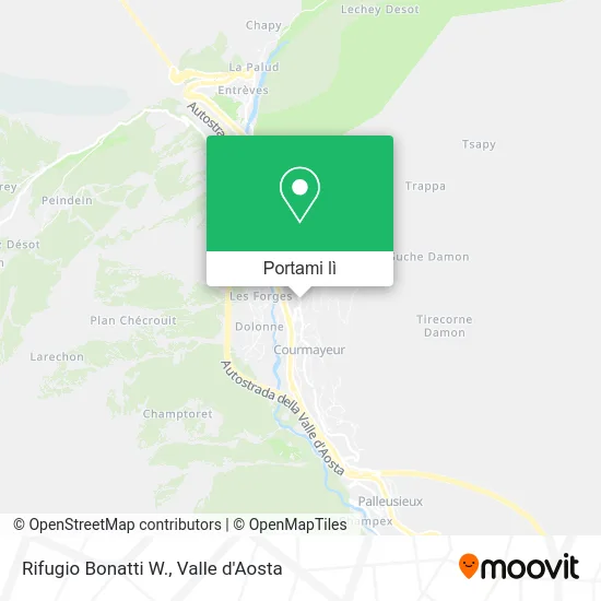 Mappa Rifugio Bonatti W.