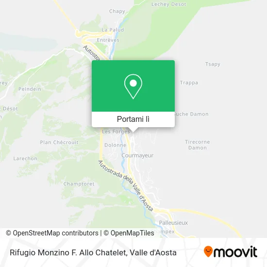 Mappa Rifugio Monzino F. Allo Chatelet