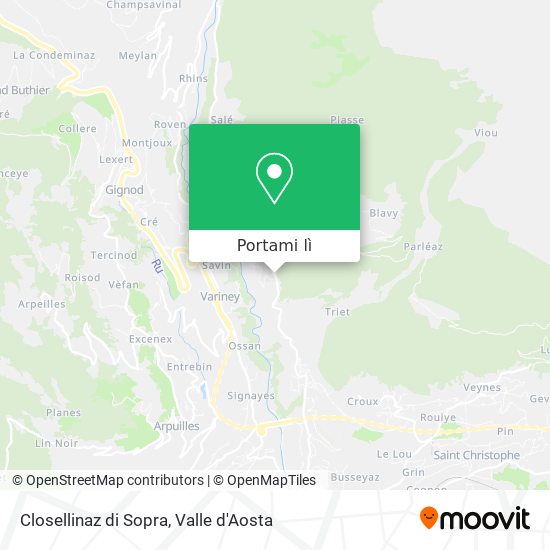 Mappa Closellinaz di Sopra