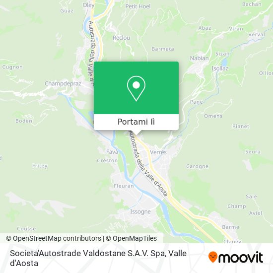 Mappa Societa'Autostrade Valdostane S.A.V. Spa