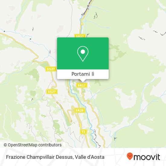 Mappa Frazione Champvillair Dessus