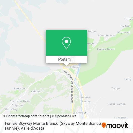 Mappa Funivie Skyway Monte Bianco