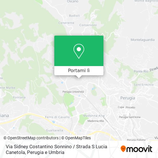 Mappa Via Sidney Costantino Sonnino / Strada S Lucia Canetola