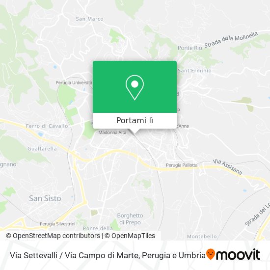 Mappa Via Settevalli / Via Campo di Marte