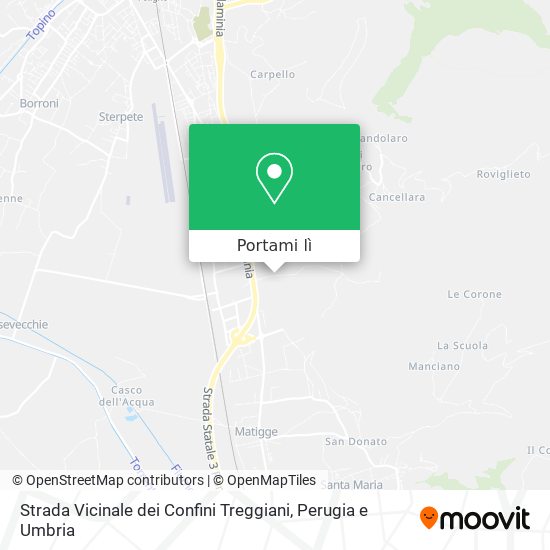 Mappa Strada Vicinale dei Confini Treggiani