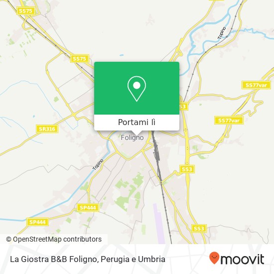 Mappa La Giostra B&B Foligno