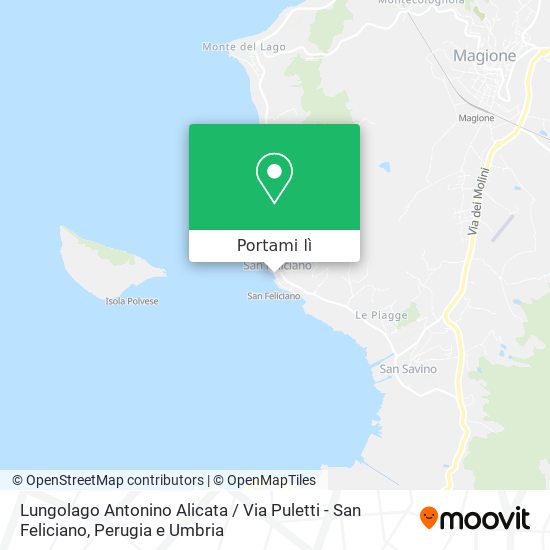 Mappa Lungolago Antonino Alicata / Via Puletti - San Feliciano