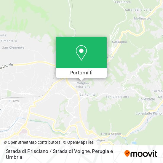 Mappa Strada di Prisciano / Strada di Volghe