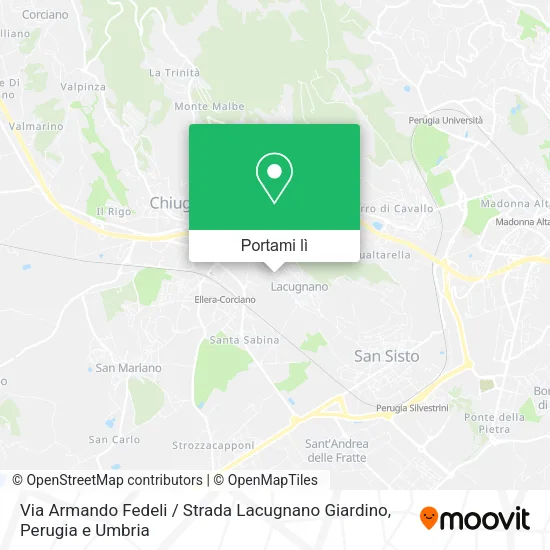 Mappa Via Armando Fedeli / Strada Lacugnano Giardino